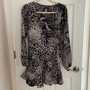 Express snakeskin mini dress